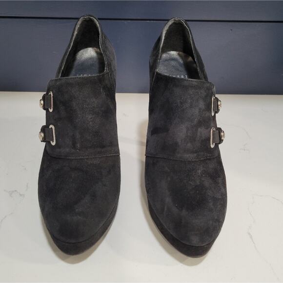 Stuart Weitzman Suede Platform Ankle Booties Size 6M - Picture 3 of 13